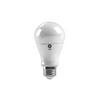 white A19 light bulb with GE LED logo on front.