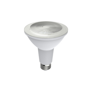 A single white GE PAR30 light bulb.