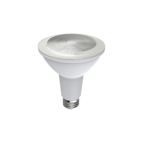 A single white GE PAR30 light bulb